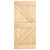 Porte coulissante Naturel et noir 95 x 210 cm 645371645371
