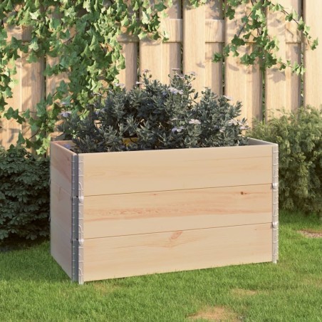Jardinières surélevées 3 pcs 50x100 cm Bois de pin solide 645372645372