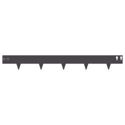 Bordure de Pelouse 20 pcs 100 x 12 cm Acier Noir 645373645373