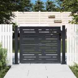 Portail de jardin Anthracite 100x100 cm Acier Design carré 645377645377