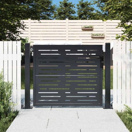 Portail de jardin Anthracite 100x100 cm Acier Design carré 645377645377