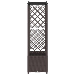 Lit Élevé avec Treillis et Toit Marron 163 x 40 x 138 cm PP 645379645379
