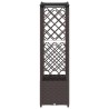 Lit Élevé avec Treillis et Toit Marron 163 x 40 x 138 cm PP 645379645379