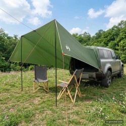 Auvent de véhicule Vert 518 x 580 x 215 cm Polyester et Acier 645380645380