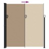 Auvent latéral rétractable taupe 220x300 cm 645385645385