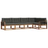 Ensemble de canapés d'extérieur 5 pcs Naturel et Anthracite 645386645386