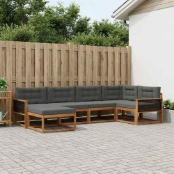 Ensemble de canapés d'extérieur 6 pcs Naturel et Anthracite 645388645388