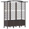 Lit Élevé avec Treillis et Toit Marron 163 x 40 x 144 cm PP 645390645390