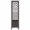 Lit Élevé avec Treillis et Toit Marron 163 x 40 x 144 cm PP 645390645390