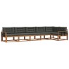 Ensemble de canapés d'extérieur 6 pcs Naturel et Anthracite 645394645394