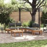 Ensemble de canapé de jardin 3 pcs Marron et gris 645401645401