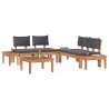 Ensemble de canapé de jardin 3 pcs Marron et gris 645401645401