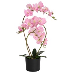 Plante orchidée artificielle avec pot Rose 45 x 15 x 65 cm 645404645404