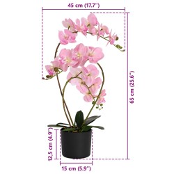 Plante orchidée artificielle avec pot Rose 45 x 15 x 65 cm 645404645404