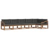 Ensemble de canapés d'extérieur 6 pcs Naturel et Anthracite 645405645405