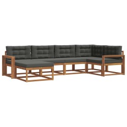 Ensemble de canapés d'extérieur 6 pcs Naturel et Anthracite 645407645407