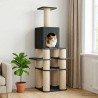 Arbre à chat avec poteaux à griffer en sisal Gris foncé 180 cm 645408645408