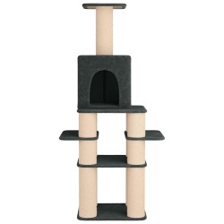 Arbre à chat avec poteaux à griffer en sisal Gris foncé 180 cm 645408645408