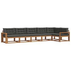 Ensemble de canapés d'extérieur 6 pcs Naturel et Anthracite 645409645409