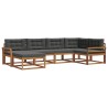 Ensemble de canapés d'extérieur 6 pcs Naturel et Anthracite 645410645410