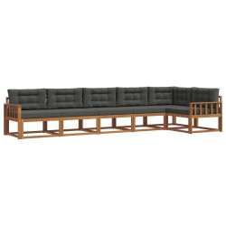 Ensemble de canapés d'extérieur 6 pcs Naturel et Anthracite 645412645412
