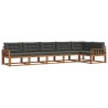 Ensemble de canapés d'extérieur 6 pcs Naturel et Anthracite 645412645412