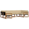 Ensemble de canapés d'extérieur 6 pcs Naturel et Beige 645419645419