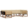 Ensemble de canapés d'extérieur 6 pcs Naturel et Beige 645421645421