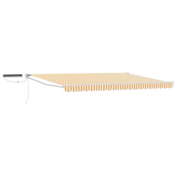 Auvent rétractable électrique Jaune et blanc 4 x 2 m 645422645422