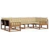 Ensemble de canapés d'extérieur 6 pcs Naturel et Beige 645423645423