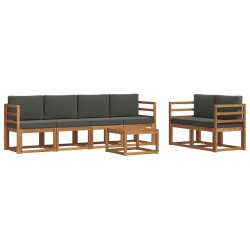 Ensemble de canapés d'extérieur 7 pcs Naturel et Anthracite 645425645425