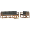 Ensemble de canapés d'extérieur 7 pcs Naturel et Anthracite 645425645425