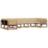 Ensemble de canapés d'extérieur 7 pcs Naturel et Beige 645427645427