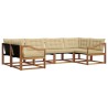 Ensemble de canapés d'extérieur 6 pcs Naturel et Beige 645434645434