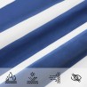 Voile d'ombre Bleu et Blanc 6 x 6 m 100 % polyester Oxford 645440645440