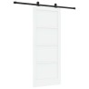 Porte coulissante Blanc et noir 83 x 202 cm Bois de pin massif 645460645460