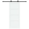 Porte coulissante Blanc et noir 83 x 202 cm Bois de pin massif 645460645460