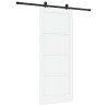 Porte coulissante Blanc et noir 83 x 202 cm Bois de pin massif 645460645460