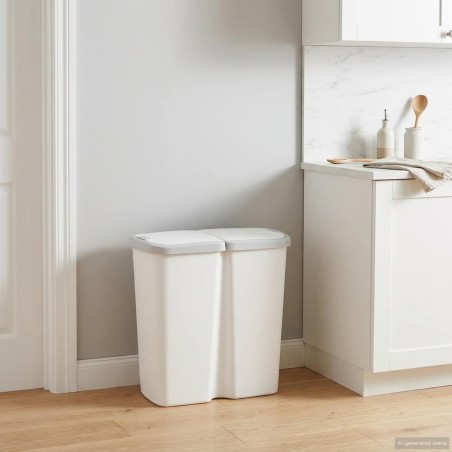 Bac à déchets Blanc 48,5 x 28 x 51 cm PP 645462645462