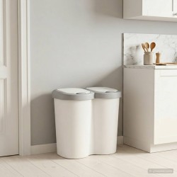 Bac à déchets Blanc 49,5 x 30 x 46,5 cm PP 645463645463