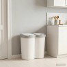Bac à déchets Blanc 49,5 x 30 x 46,5 cm PP 645463645463