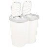 Bac à déchets Blanc 49,5 x 30 x 46,5 cm PP 645463645463