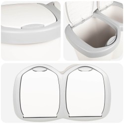 Bac à déchets Blanc 49,5 x 30 x 46,5 cm PP 645463645463