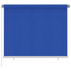 Store roulant d'extérieur 185 (l) x 140 (H) cm bleu HDPE 645464645464