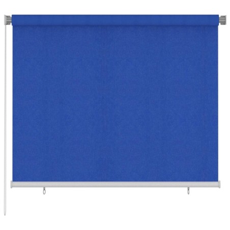 Store roulant d'extérieur 185 (l) x 140 (H) cm bleu HDPE 645464645464