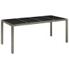 Ensemble à manger jardin et coussins 7 pcs gris rotin 645467645467