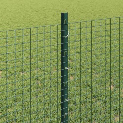 Clôture en fil soudé avec poteaux 100 x 0,8 m Vert Maille 645471645471