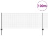 Clôture en fil soudé avec poteaux 100 x 0,8 m Gris Maille 645472645472