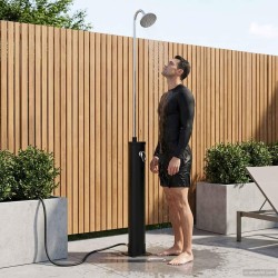 Douche Solaire avec Tête de Douche 20 l Noir 645473645473