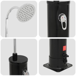 Douche Solaire avec Tête de Douche 20 l Noir 645473645473